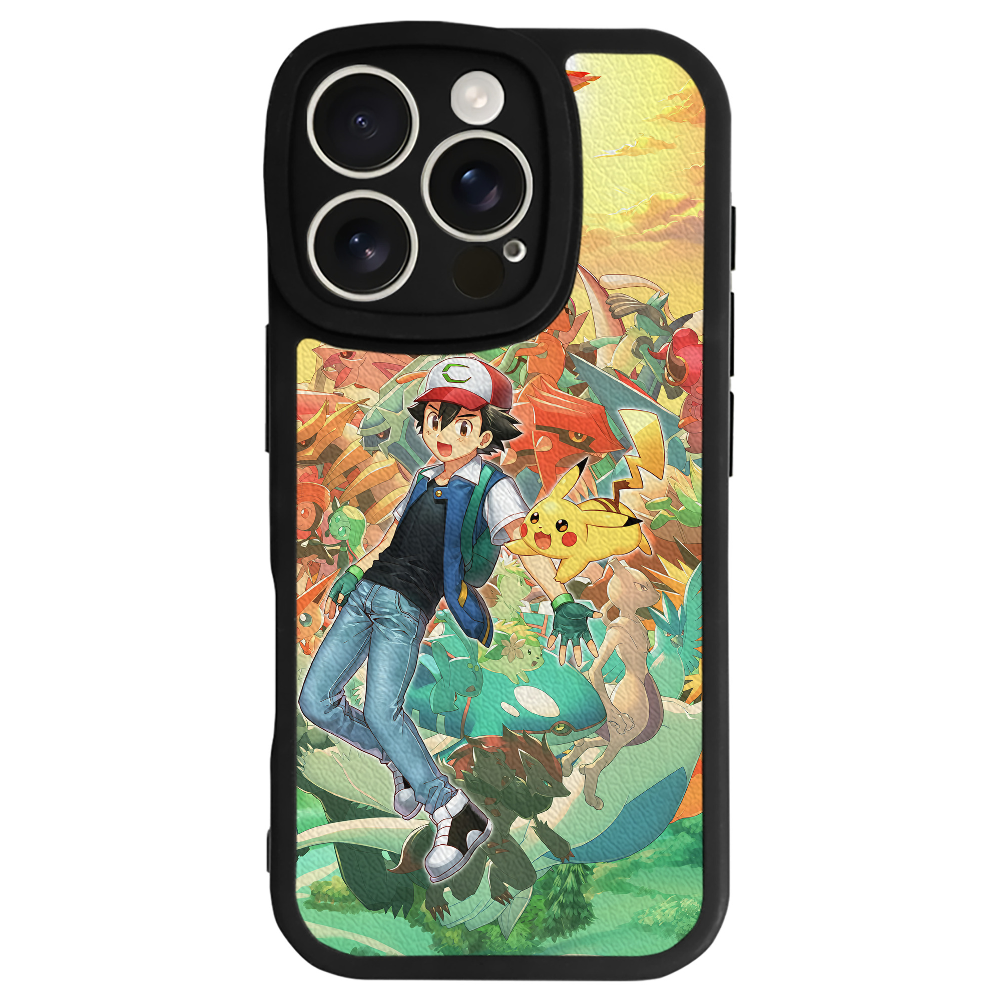 （画像用） ポケットモンスター Pokémon 【iPhone 16シリーズ対応】シリコンスマホケース（レザー調） 材質：シリコン